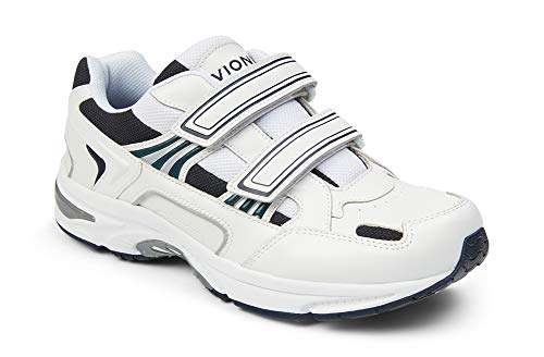 Vionic Men's Walk Albert Walking Sneaker White Blue Mens 10.5 Medium US