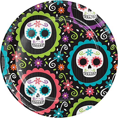 Creative Converting 345690 Day of the Dead デザートプレート 7インチ マルチカラー