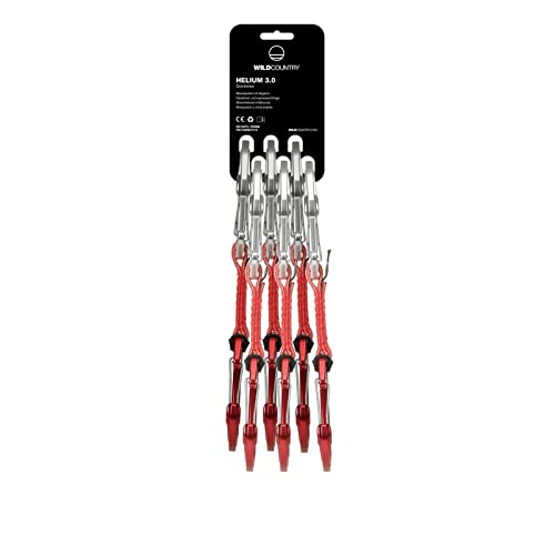 【中古】【未使用・未開封品】Wild Country ヘリウム 3.0 クイックドロー6個パック - レッド 10cm