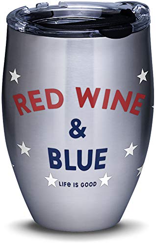 【中古】【未使用・未開封品】Tervis 1333897 Life is Good - 赤ワインと青のステンレススチール断熱タ..