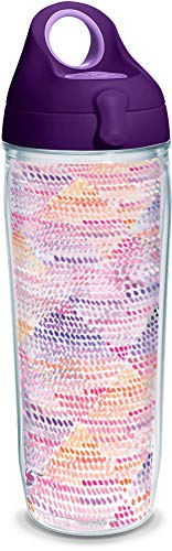 【中古】【未使用・未開封品】Tervis Yao Cheng - Sunset Dots Insulated Tumbler, 24oz - Water Bottle, Clear - Tritan