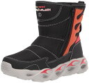 【中古】【未使用・未開封品】Skechers boys Lighted, Lighted Boot Sneaker, Black/Red, 1.5 Little Kid US