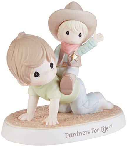 【中古】【未使用・未開封品】Precious Moments 193018 Pardners for Life Dad and Son カウボーイビスク磁器フィギュア マルチ