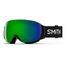 【中古】【未使用・未開封品】Smith Optics I/O Mag S スノーゴーグル (ブラック'21、Chromapop サングリーンミラー+ボーナスレンズ)