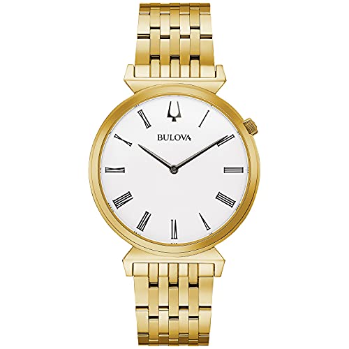 楽天AJIMURA-SHOP【中古】【未使用・未開封品】Bulova Men's Regatta Gold-Tone Stainless Steel Bracelet Watch 38mm 97A153