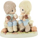 【中古】【未使用・未開封品】Precious Moments ガールズ ドリンキングコーヒー ドーナツ付き 秋の置物 マルチ