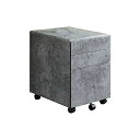 【中古】【未使用 未開封品】Benjara Contemporary Style File Cabinet with 3 Storage Drawers and Casters, Gray 141［並行輸入］