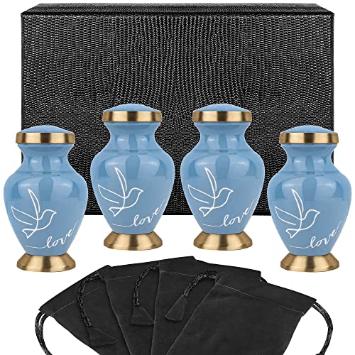 【中古】【未使用・未開封品】Trupoint 人間の遺灰用小さな骨壷 4個セット 大人の男性または女性 - 1つ..