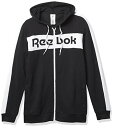 【中古】【未使用・未開封品】Reebok Training Essentials Linear Logo Full Zip Hoodie, Black/White, 2XL
