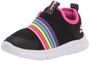 【中古】【未使用・未開封品】Skechers Girls' Comfy Flex 2.0 - Rainbow Frenzy Sneaker, Black/Multi