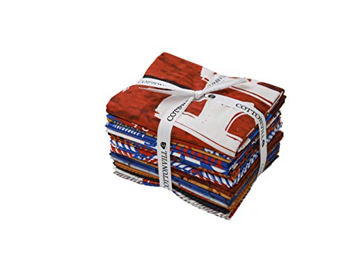 【中古】【未使用・未開封品】COTTONVILL EMANON Home of The Brave 20COUNT Cotton Print Fabric (quarter 16pcs+1full panel, Home of The Brave)