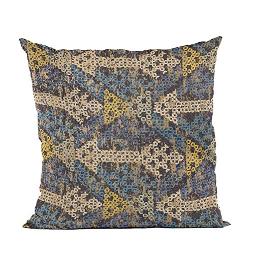 【中古】【未使用・未開封品】Plutus Blue Arrows ストライプ ラグジュアリー スローピロー 16インチ x 16インチ