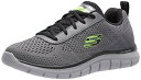 【中古】【未使用・未開封品】Skechers Men's Track Moulton Oxford, Charcoal/Black