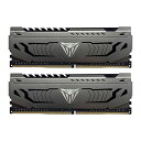 【中古】【未使用・未開封品】Patriot Viper Steel DDR4 3200MHz PC4-25600 64GB (32GB x 2枚) アルミニウム製ヒートシンク デスクトップ用メモリ PVS464G320C6K(2)