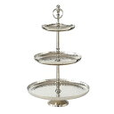 【中古】【未使用・未開封品】WHW Whole House Worlds Old World Grand Hotel 3段スタンド装飾、光沢シルバーアルミニウム...