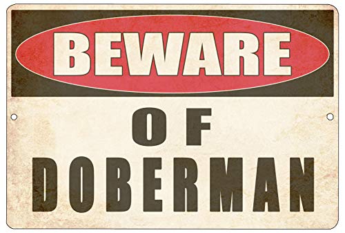 【中古】【未使用・未開封品】ローグ川 タクティカル 「Beware of Doberman Dog メタルブリキ看板 庭 アウトドア 警告 フェンスサイン ..