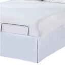 【中古】【未使用・未開封品】Bed Maker's ラップアラウンド マイクロファイバー ベッドスカート 調節可能なベッド用 テーラードスタイル ドロップ長さ15インチ クイーン ホワ