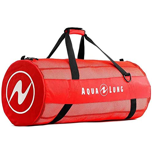 【中古】【未使用・未開封品】Aqua Lung Adventurer メッシュダッフルバッグ レッド