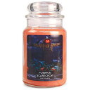 【中古】【未使用・未開封品】Village Candle パンプキン かかし 大型 ガラス薬瓶 香り付きキャンドル 21.5オンス オレンジ