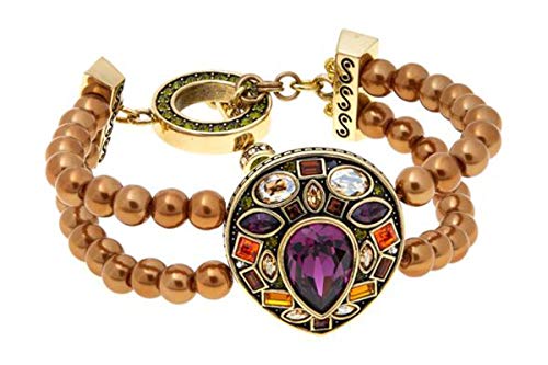 【中古】【未使用・未開封品】Heidi Daus 壮大なモザイクビーズ2ストランドクリスタルトグルブレスレット