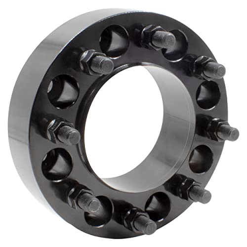 楽天AJIMURA-SHOP【中古】【未使用・未開封品】ホイールアクセサリーパーツ （ハブ中心スチールホイールスペーサーアダプター1個） 厚さ2インチ 8x6.50から8x6.50 116.70mm センターボアースレッ