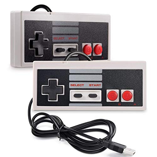 【中古】【未使用 未開封品】2 Pack USB Controller for NES Games, suily PC USB Controller Retro Gamepad Joystick Raspberry Pi Gamepad Controller for Windows PC Mac