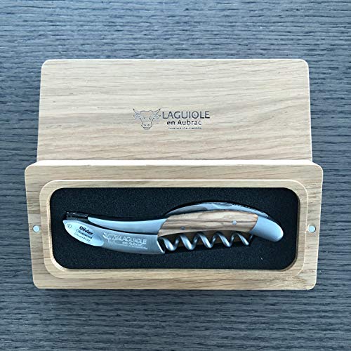 【中古】【未使用・未開封品】Laguiole En Aubrac Sommelier DeLuxe Waiter's コルクスクリュー 蜂版 オリーブウッドハンドル ワインオープナー ホイルカッター＆栓抜き 高級