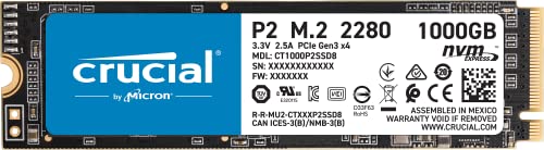 【中古】【未使用 未開封品】Crucial(クルーシャル) P2 1TB 3D NAND NVMe PCIe M.2 SSD 最大2400MB/秒 CT1000P2SSD8