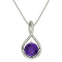 【中古】【未使用・未開封品】Dishis Designer Jewellery 14K/18Kホワイトゴールド アメジストペンダント ジュエリーギフト 女性と女...