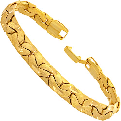 【中古】【未使用・未開封品】LIFETIME JEWELRY 7.5mm つや消しリッチオブレスレット 24Kゴールドメッキ 男女兼用 Small, Medium and Large ゴールド 【中古】【未使用・未開封品】LIFETIME JEWELRY 7.5mm つや消しリッチオブレスレット 24Kゴールドメッキ 男女兼用 Small, Medium and Large ゴールド
