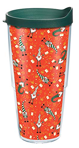 【中古】【未使用・未開封品】Tervis クリスマス ノーム柄 アメリカ製 二重壁断熱タンブラー 24オンス クリア