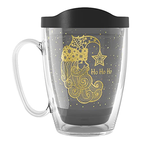 【中古】【未使用・未開封品】Tervis アメリカ製 二重壁 クリスマス ホリデー ゴールデンサンタ 断熱タンブラー カップ 飲み物を冷たく保温 16オンス マグ クォーツ