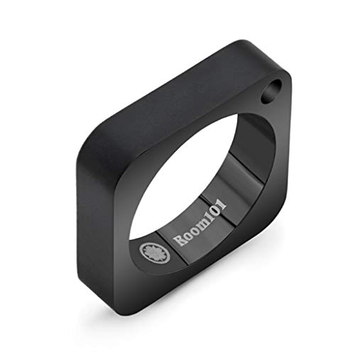 【中古】【未使用・未開封品】Room101 ステンレススチール 6mm メンズ スクエアリング - スタイルとサイズをお選びください(4)