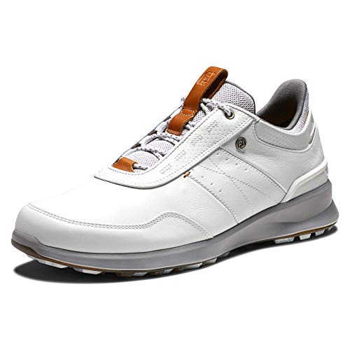 【中古】【未使用・未開封品】FootJoy Men's Stratos Golf Shoe, Off-White, 11
