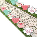 【中古】【未使用・未開封品】Big Dot of Happiness フローラル Let's Par-Tea ? ティーポットとティーカップ 芝生のデコレーション ? アウトドアガーデンティーパーティー