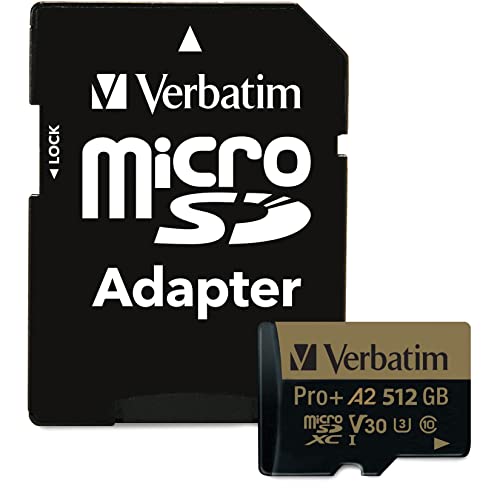 【中古】【未使用・未開封品】Verbatim 512GB Pro Plus 666X microSDXC メモリーカード アダプター付き UHS-I V30 U3 Class 10 A2定格 (70393)