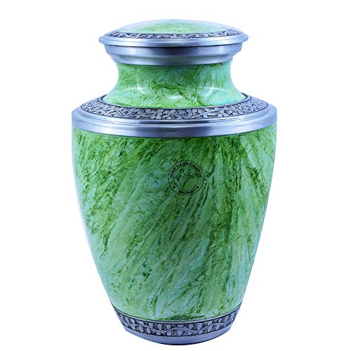 【中古】【未使用・未開封品】Hind Handicrafts 人間の灰のための銀の刻まれた火葬骨壷大人の葬儀の骨..