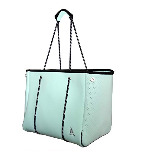 【中古】【未使用・未開封品】Designer レディース ネオプレン ビーチバッグ トート, ライトセージブラック, L