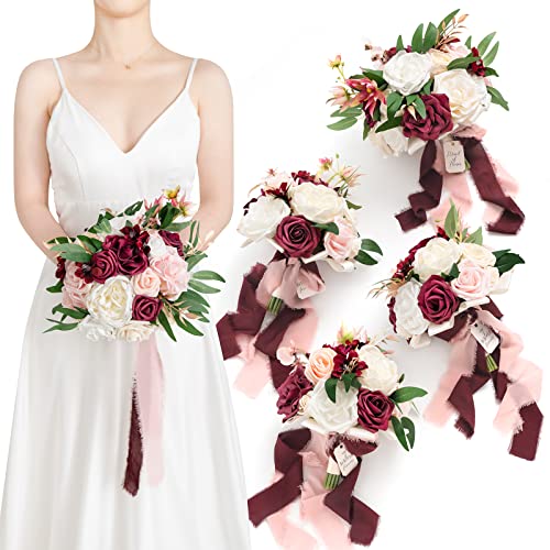 【中古】【未使用・未開封品】Ling's Moment 7インチ マルサラ 造花 ブライズメイド ブーケ 結婚式 4個セット 結婚式や記念日に【メーカー名】【メーカー型番】【ブランド名】Ling's Moment 造花 【商品説明】Ling's Moment 7インチ マルサラ 造花 ブライズメイド ブーケ 結婚式 4個セット 結婚式や記念日に【注意】こちらは輸入品となります。当店では初期不良に限り、商品到着から7日間は返品を 受付けております。こちらは当店海外ショップで一般の方から買取した未使用・未開封品です。買取した為、中古扱いとしております。他モールとの併売品の為、完売の際はご連絡致しますのでご了承ください。ご注文からお届けまで1、ご注文⇒ご注文は24時間受け付けております。2、注文確認⇒ご注文後、当店から注文確認メールを送信します。3、当店海外倉庫から当店日本倉庫を経由しお届けしますので10〜30営業日程度でのお届けとなります。4、入金確認⇒前払い決済をご選択の場合、ご入金確認後、配送手配を致します。5、出荷⇒配送準備が整い次第、出荷致します。配送業者、追跡番号等の詳細をメール送信致します。6、到着⇒出荷後、1〜3日後に商品が到着します。　※離島、北海道、九州、沖縄は遅れる場合がございます。予めご了承下さい。お電話でのお問合せは少人数で運営の為受け付けておりませんので、メールにてお問合せお願い致します。営業時間　月〜金　10:00〜17:00お客様都合によるご注文後のキャンセル・返品はお受けしておりませんのでご了承下さい。