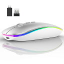 【中古】【未使用・未開封品】LED Wireless Computer Mouse with Home Button, G15 Slim Wireless Re...
