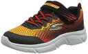 【中古】【未使用・未開封品】Skechers boys Go Run 650 Sneaker, Black/Red, 2.5 Little Kid US