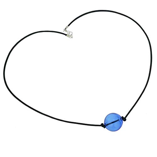 【中古】【未使用・未開封品】GlassOfVenice ムラーノガラス吹きボールネックレス ブルー(4.0)