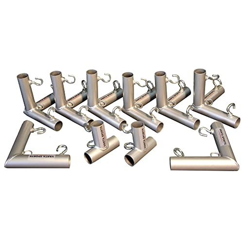 VANTA SPORTS Triple 10' DIY Powder Coated Rust Resistant 10 Piece Golf Frame Corner Kit Fittings with Threaded Eye-Bolts