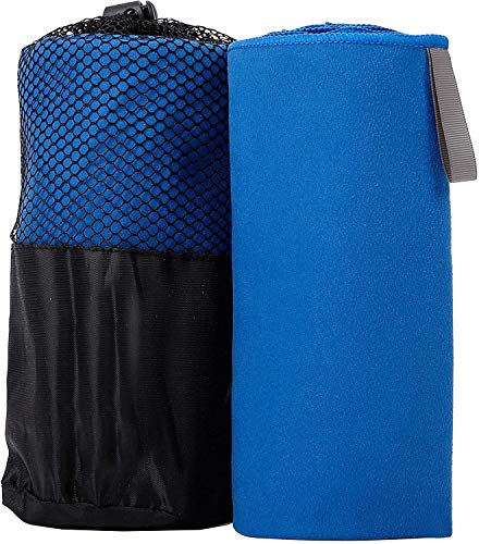 【中古】【未使用・未開封品】BIRDROCK HOME 多目的マイクロファイバータオル ビーチ/旅行/ペット/キャンプ用 Lサイズ 31 x 63インチ ブルー 速乾 吸水性 軽量 コンパクト メ