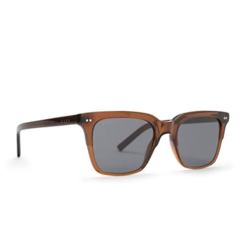 【中古】【未使用・未開封品】DIFF Eyewear - Billie - デザイナースクエアサングラス 男女兼用 - 100% UVA/UVB, ウイスキー+グレー偏光。, M 【中古】【未使用・未開封品】DIFF Eyewear - Billie - デザイナースクエアサングラス 男女兼用 - 100% UVA/UVB, ウイスキー+グレー偏光。, M