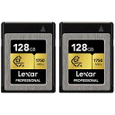 【中古】【未使用・未開封品】Lexar LCFX10-128CRBNA 128GB プロフェッショナル CFExpress CFX タイプB メモリーカード 2パック(2)