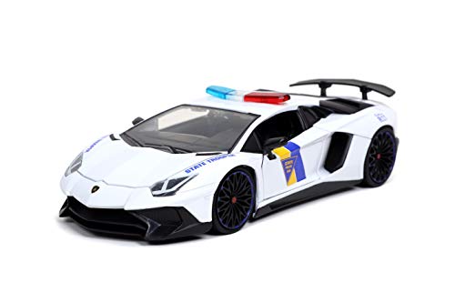 【中古】【未使用・未開封品】ミニカー 1/24 ランボルギーニ アヴェンタドール JADA LAMBORGHINI LP770-4 AVENTADOR SV STATE TROOPER S.W.A.T. POLICE 2017 WHITE 32276
