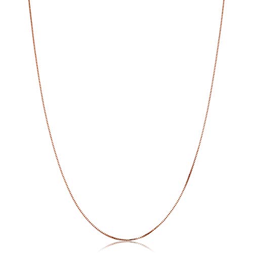 Red Coral - 【中古】【未使用・未開封品】14Kローズゴールド ベネチアンボックスペンダントネックレス ミニマリスト ジュエリー レディース (0.6mm 0.7mm 0.8mm 1mm), 金属, 不明,