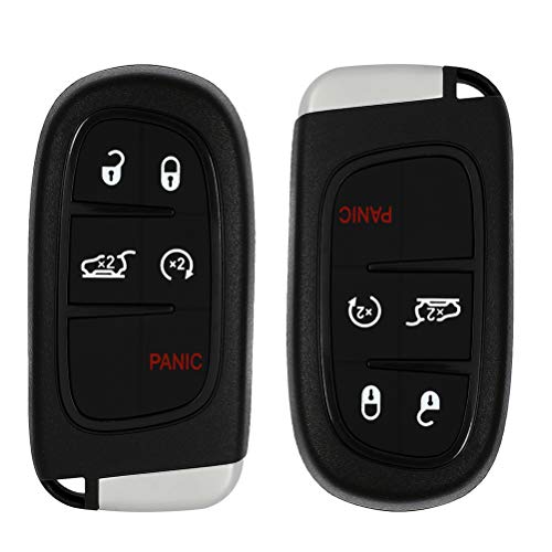 【中古】【未使用・未開封品】SCITOO キーレスエントリー リモートキー フォブシェルケース 交換用 5ボタン アンカット カーキー ジープ チェロキー 2014-2019 2個 FCC GQ4-54