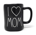 【中古】【未使用・未開封品】マゼンタ製Rae Dunn I LOVE MOM コーヒーマグ 黒と白 LL